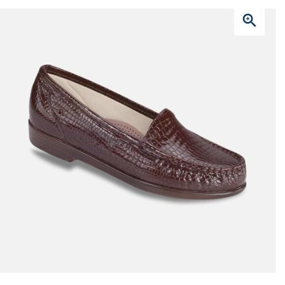 SAS Shoes - NEW SAS Simplify Croc Embossed Leather Comfort Loafers Shoes Size 7.5 Tripad